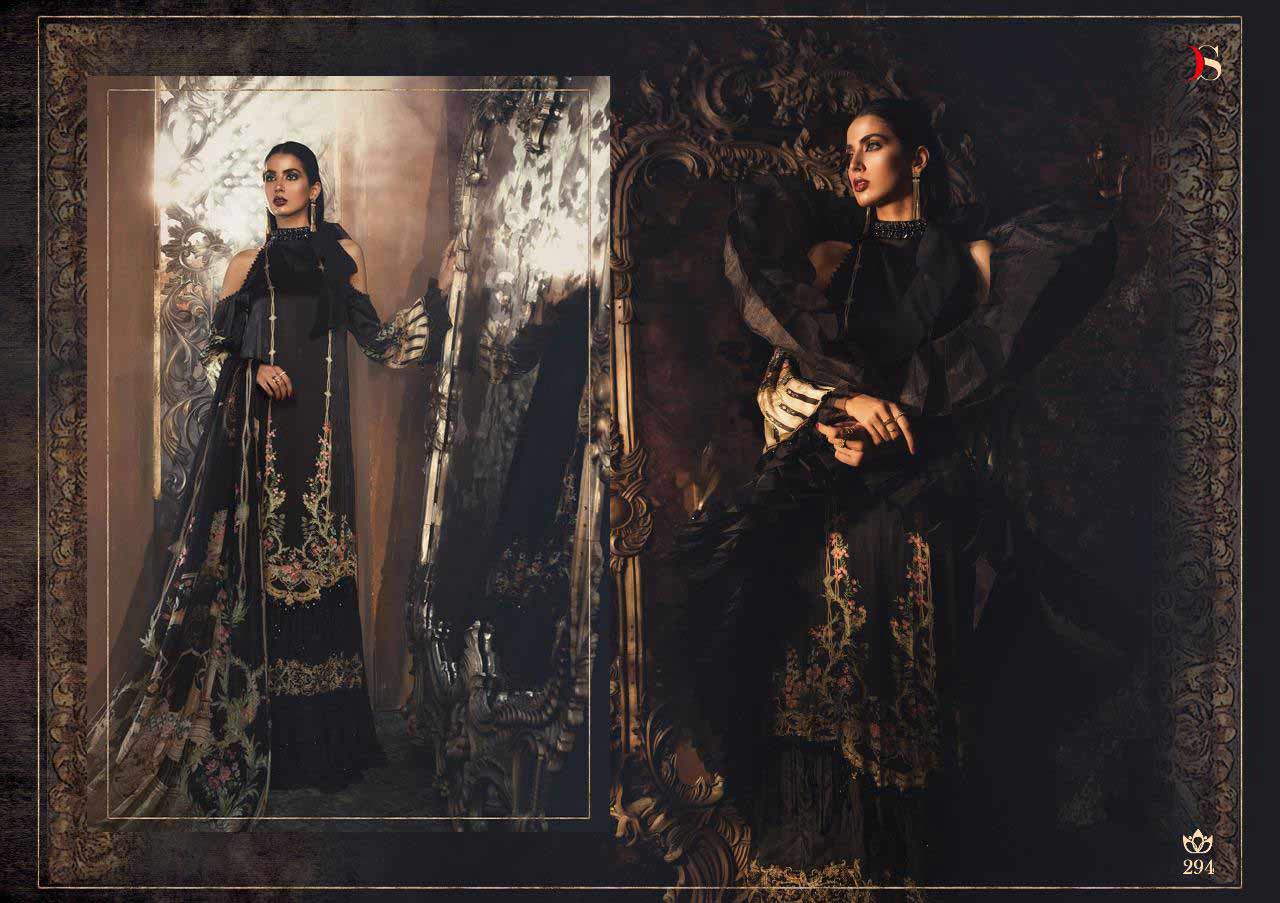 Maria B Silk Deepsy Satin Silk Handwork Suits Maria B Silk Deepsy Satin Silk Handwork Suits